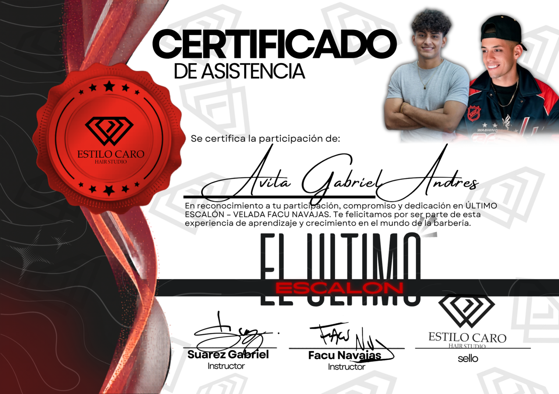Certificado de Avila Gabriel
