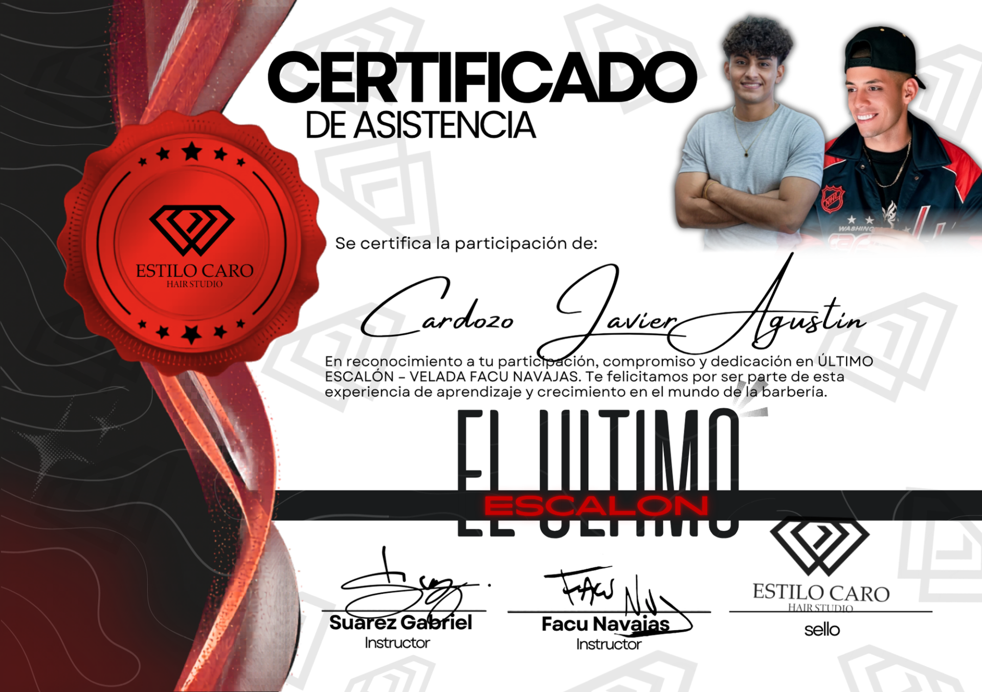 Certificado de Cardozo Agustin