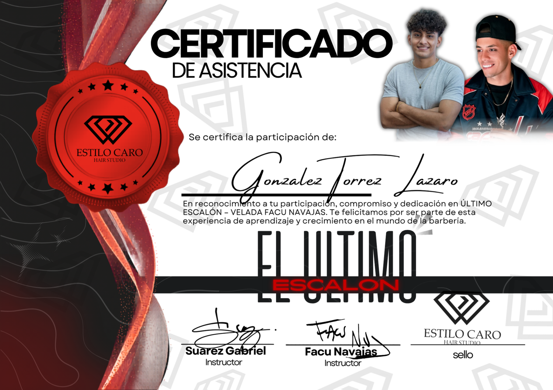 Certificado de Gonzalez Torrez
