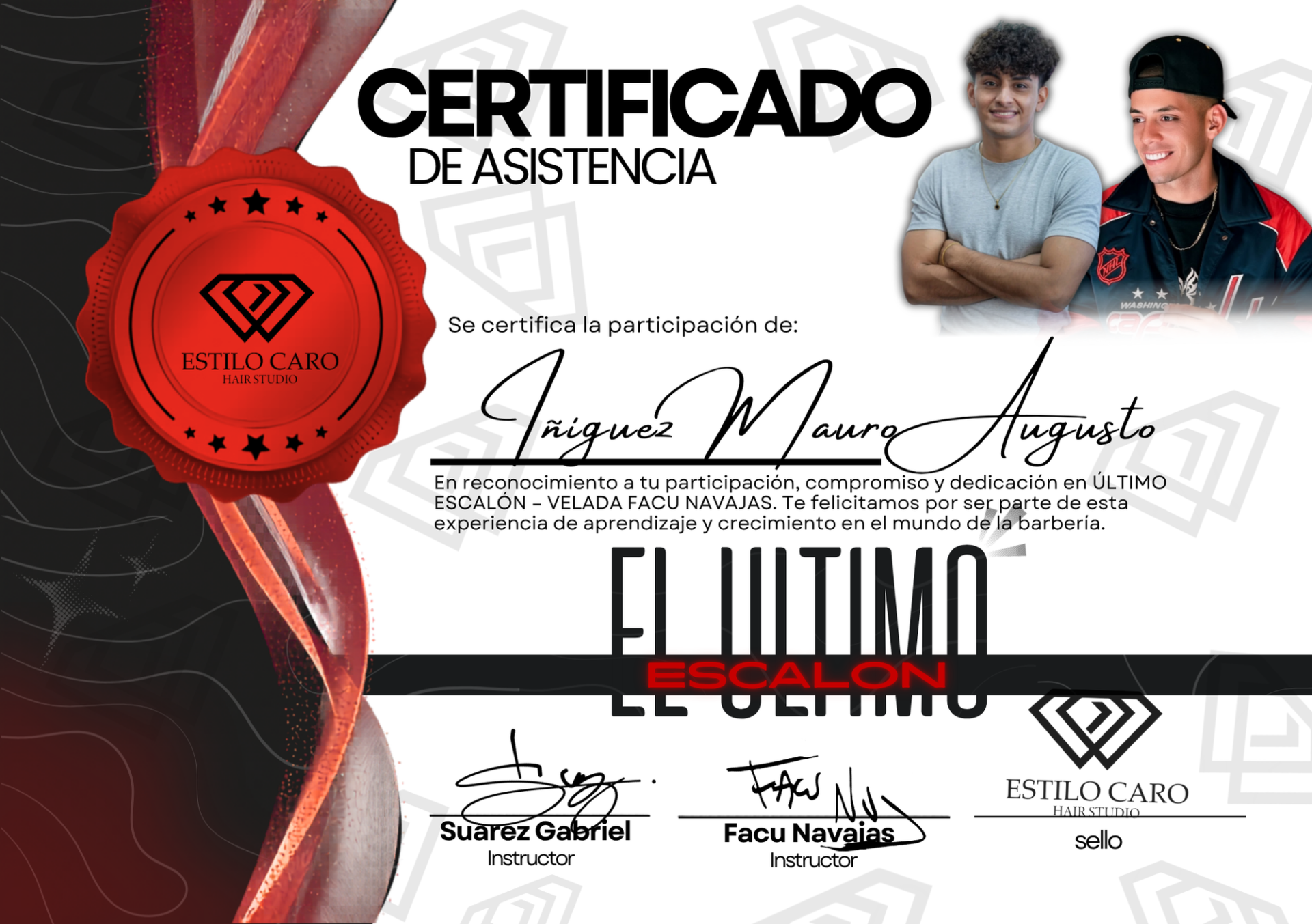 Certificado de Iñiguez Mauro