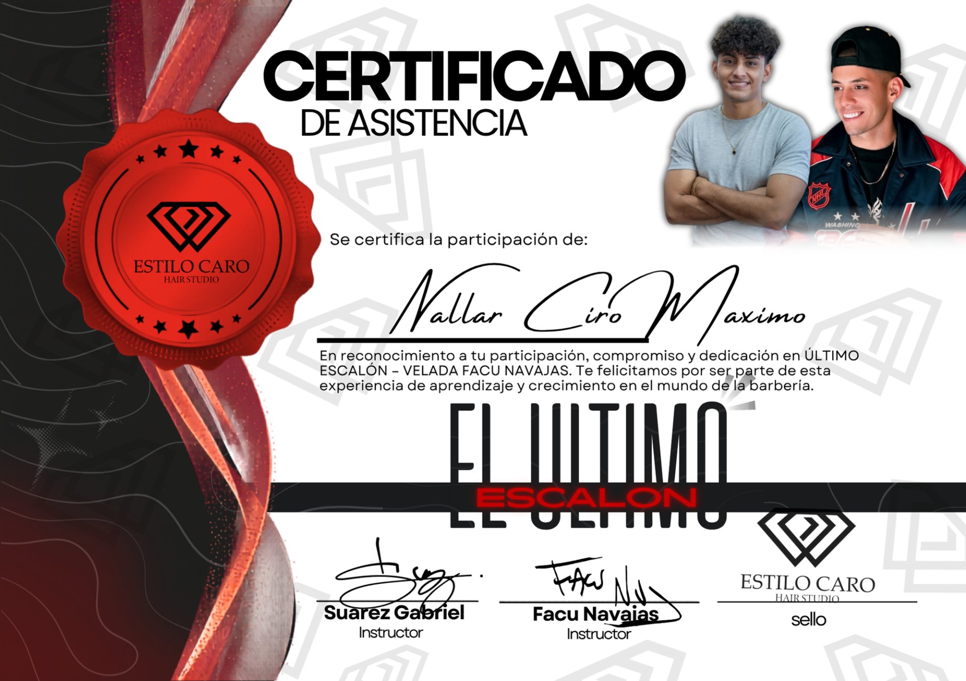 Certificado de Nallar Ciro
