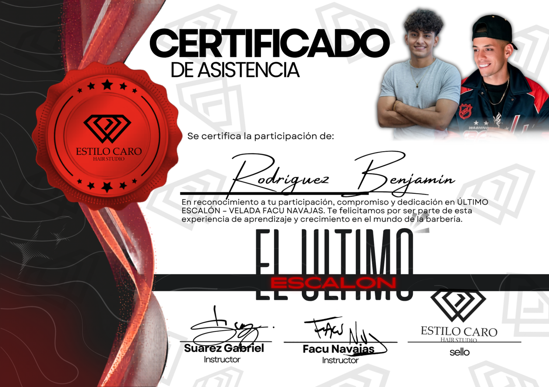 Certificado de Rodriguez Benjamin